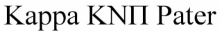 KAPPA ΚΝΠ PATER