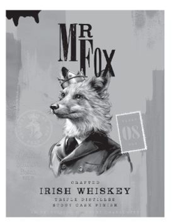 MR FOX 08 CRAFTED IRISH WHISKEY  TRIPLE DISTILLED  STOUT CASK FINISH