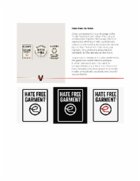 ELEVATE HATE FREE GARMENT SOURCED ELEVATE HATE HATE FREE GARMENT SYMBOLICALLY SOURCEED THREAD A RED  FREE FROM RED THREAD