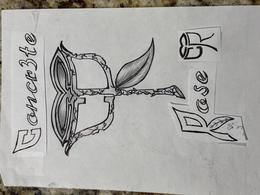 CONCR3TE ROSE, LETTERS CR AND THE NUMBER 3