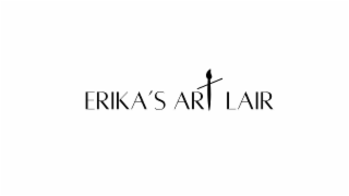 ERIKA'S AR WITH A GRAPHIC DESIGN OF A PAINT BRUSH WITH A SLANTED LINE AT A 45 DEGREE ANGLE FOLLOWED BY THE WORD LAIR