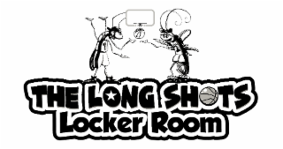 “THE LONG SHOTS LOCKER ROOM” WITH A STAR REPLACING THE LETTER “O” IN “LONG” AND A BASKETBALL REPLACING THE LETTER “O” IN “SHOTS.” THE DESIGN INCLUDES THE NUMBER “1” BELOW THE NAME “KOKO” AND THE NUMBER “2” BELOW THE NAME “KOOKIE.”