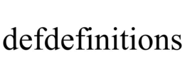 DEFDEFINITIONS