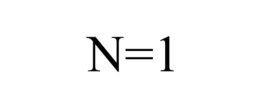 N=1