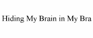 HIDING MY BRAIN IN MY BRA ~ THE PODCAST (BASED ON THE BOOK BY LYDIA CORNELL) trademark