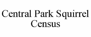 CENTRAL PARK SQUIRREL CENSUS
