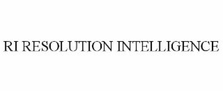 RI RESOLUTION INTELLIGENCE