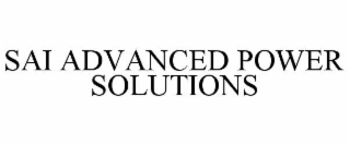 SAI ADVANCED POWER SOLUTIONS