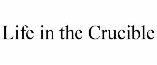 LIFE IN THE CRUCIBLE