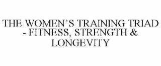 THE WOMEN’S TRAINING TRIAD - FITNESS, STRENGTH & LONGEVITY