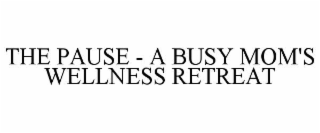 THE PAUSE - A BUSY MOM'S WELLNESS RETREAT