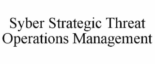 SYBER STRATEGIC THREAT OPERATIONS MANAGEMENT