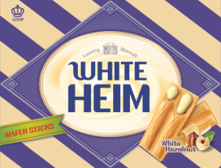 LUXURY BISCUIT WHITE HEIM WAFER STICKS WHITE HAZELNUT