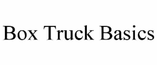 BOX TRUCK BASICS