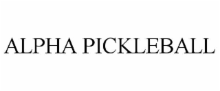 ALPHA PICKLEBALL