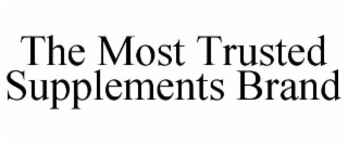 THE MOST TRUSTED SUPPLEMENTS BRAND