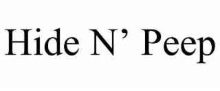 HIDE N’ PEEP