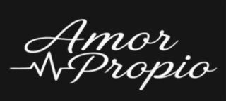 AMOR PROPIO FONT IS GREAT VIBES WITH IN FRONT OF THE P IT HAS A HEART BEAT ATTACHED TO THE P.