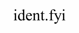 IDENT.FYI trademark