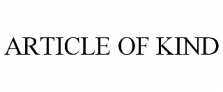 ARTICLE OF KIND