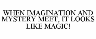 WHEN IMAGINATION AND MYSTERY MEET, IT LOOKS LIKE MAGIC!