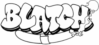 THE WORD BLATCH, UNDERLINED BY A CIGAR. SMOKE COMES FROM THE RIGHT END OF THE CIGAR, WHICH DRIFTS UP AND AROUND THE "H."