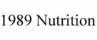 1989 NUTRITION