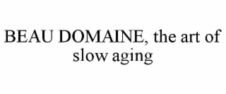 BEAU DOMAINE, THE ART OF SLOW AGING