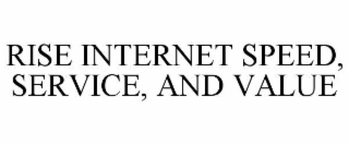RISE INTERNET SPEED, SERVICE, AND VALUE