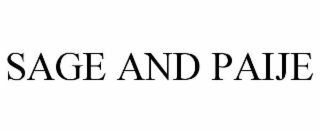 SAGE AND PAIJE