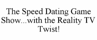 THE SPEED DATING GAME SHOW...WITH THE REALITY TV TWIST!