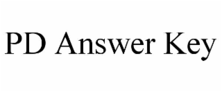 PD ANSWER KEY