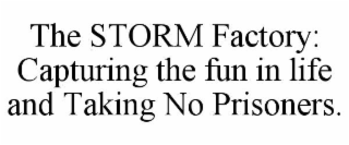 THE STORM FACTORY: CAPTURING THE FUN IN LIFE AND TAKING NO PRISONERS.