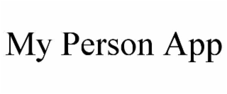 MY PERSON APP