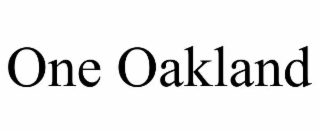 ONE OAKLAND