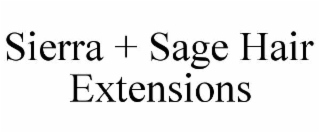 SIERRA + SAGE HAIR EXTENSIONS trademark