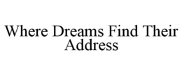 WHERE DREAMS FIND THEIR ADDRESS