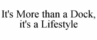 IT'S MORE THAN A DOCK, IT'S A LIFESTYLE