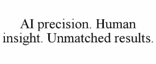 AI PRECISION. HUMAN INSIGHT. UNMATCHED RESULTS.