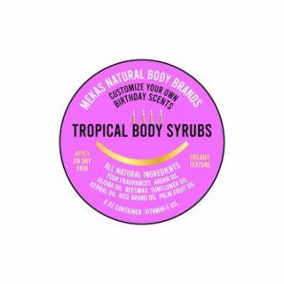 MEKAS NATURAL BODY BRANDS. CUSTOMIZED MY OWN BIRTHDAY SCENTS - TROPICAL BODY SYRUPS.