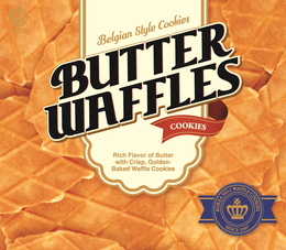 BELGIAN STYLE COOKIES BUTTER WAFFLES  RICH FLAVOR OF BUTTER WITH CRISP, GOLDEN- BAKED WAFFLE COOKIES COOKIES KOREA NO.1 WAFFLE COOKIES SINCE 1997