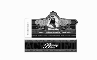 CRAFTED BY BENNY CIGARS HAND MADE IN DOMINICAN REPUBLIC LION OF ADWA GENERAL GARIBALDI OF ETHIOPIA PREMIUM LONG FILLER BENNY CIGARS BENNY CIGARS