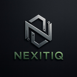 NEXITIQ AND N IN GREY IN LOGO.