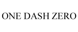 ONE DASH ZERO