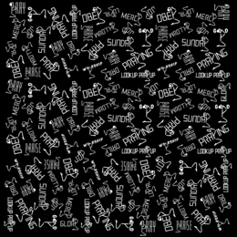 “LOOK UP PRAY UP,” “PRAY,” “OBEY,” “WORSHIP,” “JOY,” “MERCY,” “PRAISE”, “GOD,” “SUNDAY,” “DAILY,” “WORTHY,” “PRAYING,” “GLORY,” AND “LOYAL,”