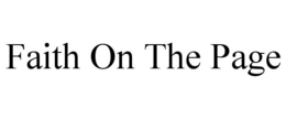 FAITH ON THE PAGE