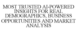 MOST TRUSTED AI-POWERED INSIGHTS FOR REAL DEMOGRAPHICS, BUSINESS OPPORTUNITIES AND MARKET ANALYSIS