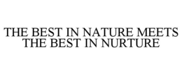 THE BEST IN NATURE MEETS THE BEST IN NURTURE