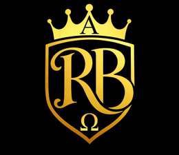 THE LETTER "A" AND THE LETTERS "RB" AND THE OMEGA SYMBOL.