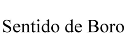 SENTIDO DE BORO